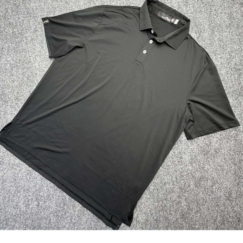 RLX Ralph Lauren Golf Polo Mens Large Black Stretch Performance Shirt NWOT